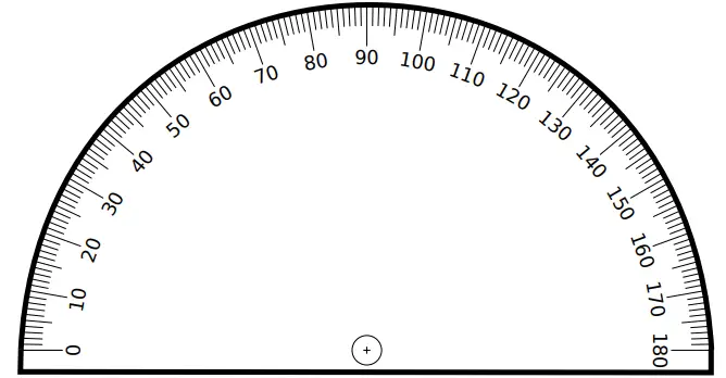 180° Protractor without lines