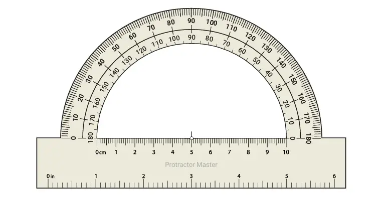 Colored Printable Ruler Protractor